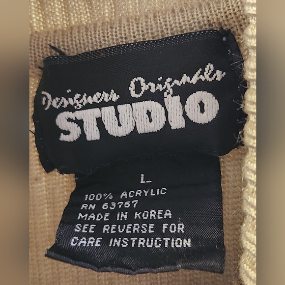 DESIGNER ORIGINALS STUDIO TAUPE SLEEVELESS TURTLE NECK SIZE LARGE - Picture 2 of 8